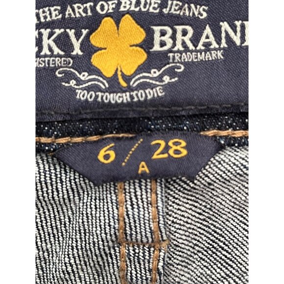 Lucky Brand Women's Mid-Rise Straight‎ Leg Jeans Size 6/28 Dark Wash Denim - Picture 8 of 11